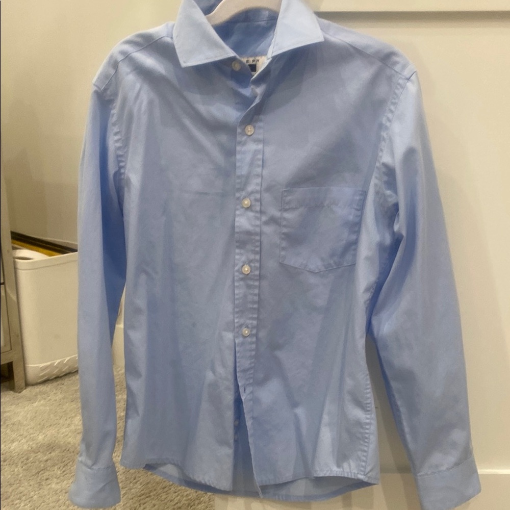 Joseph Blue Dress Shirt Tailored Fit